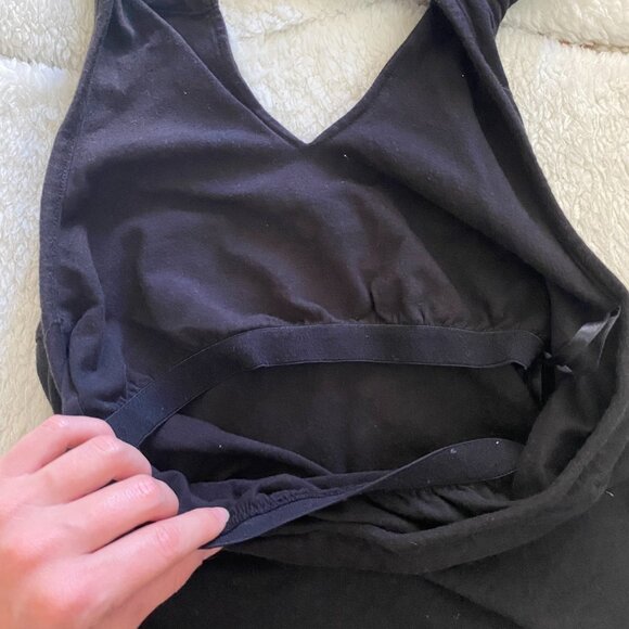 Gloria Vanderbilt Vintage Y2K V-Neck Collared Sleeveless Top – Black, Petite Sma - Picture 3 of 12